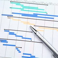 Project management with gantt chart